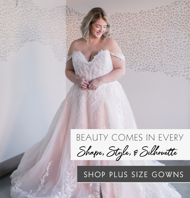 Bride in wedding dress in various poses, Plus Size Central Illinois