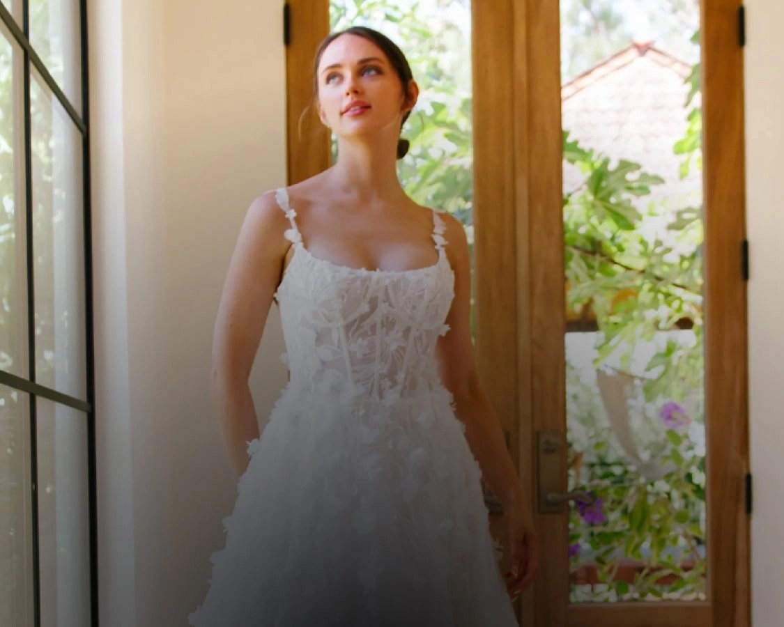 Brides in Evelyn Bridal Gowns