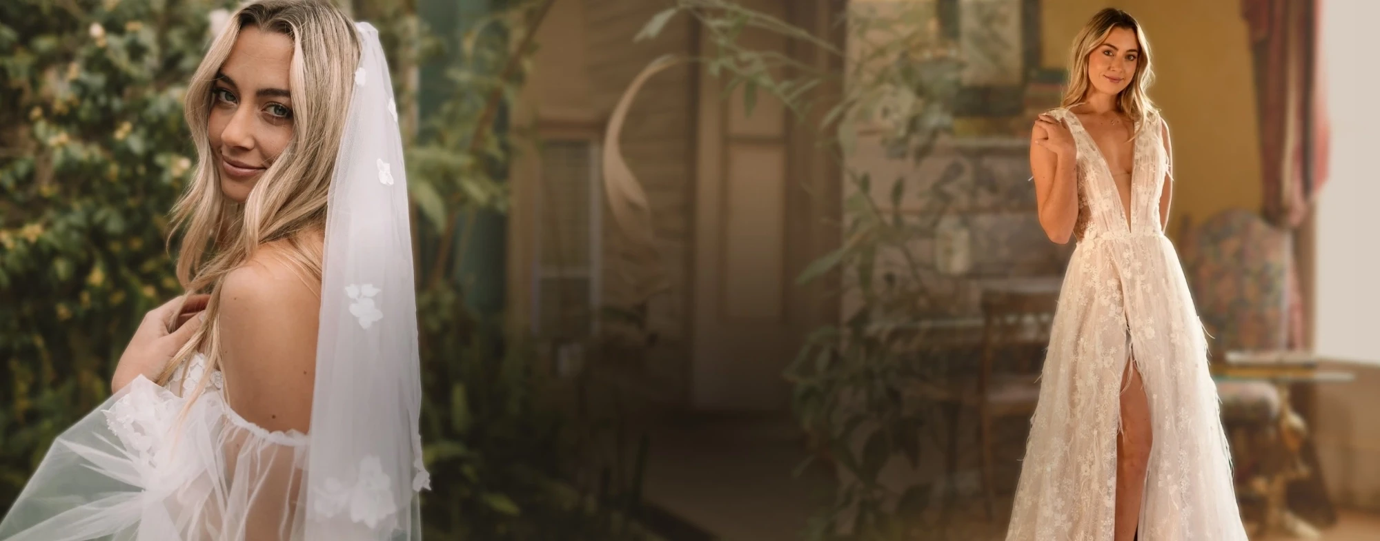 Brides in Evelyn Bridal Gowns