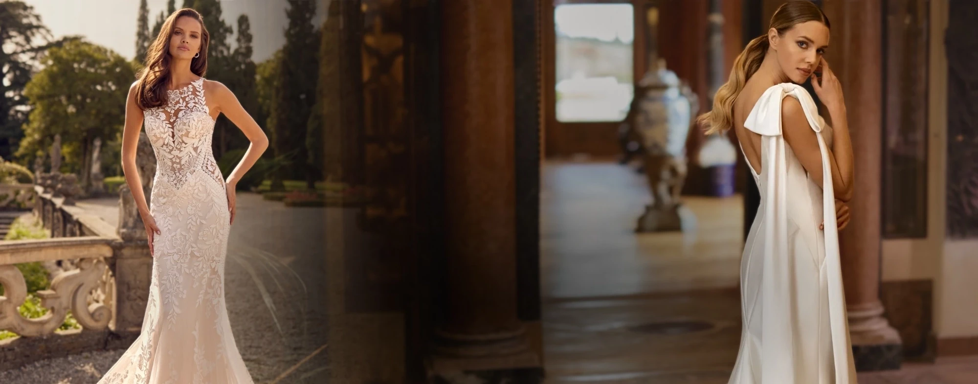 Brides in Evelyn Bridal Gowns