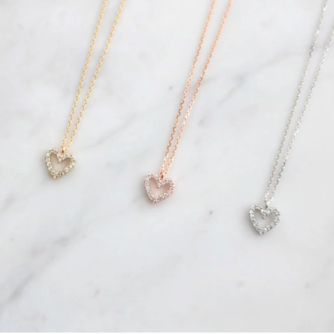 Heart - Available in Rose Gold, Silver, Gold - $41