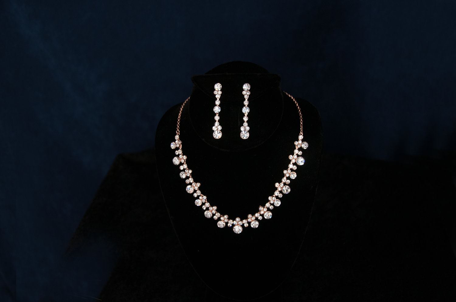 1950EN - Necklace &amp; Earring Set - Available in Rose Gold and Silver - $129
