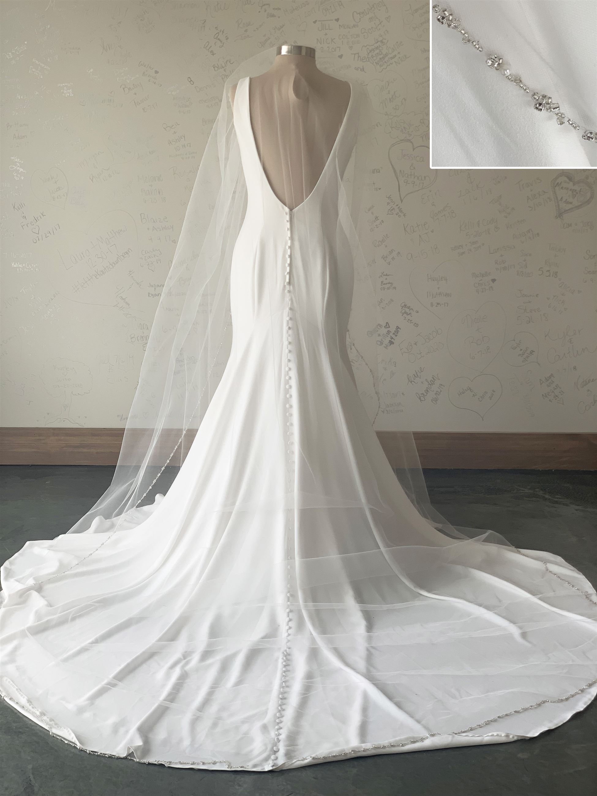 C455Cath - Length 108&quot; Tulle available in Ivory, Blush, Butterscotch, White - $405