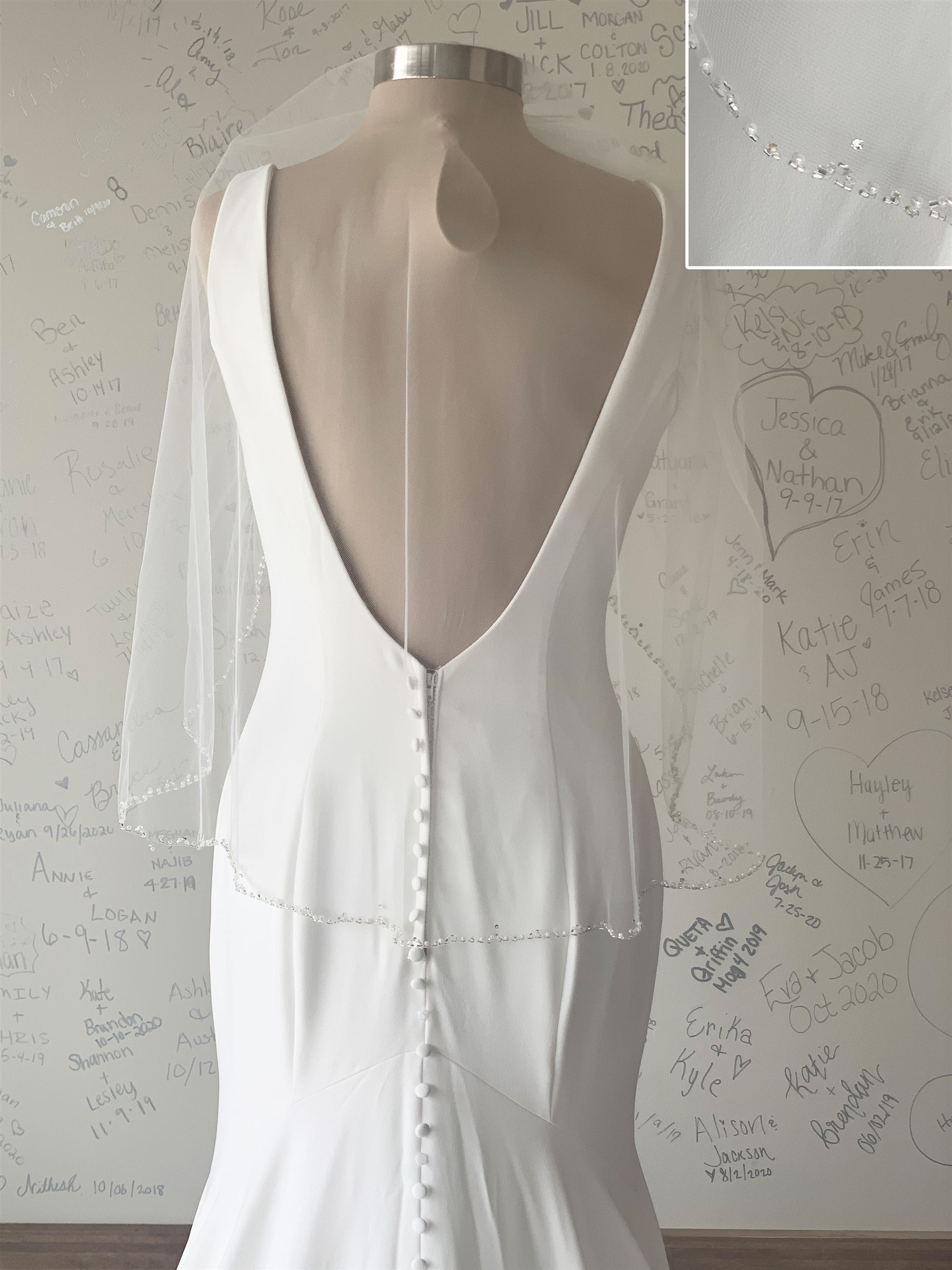 6558VL - available in ivory or white - $205