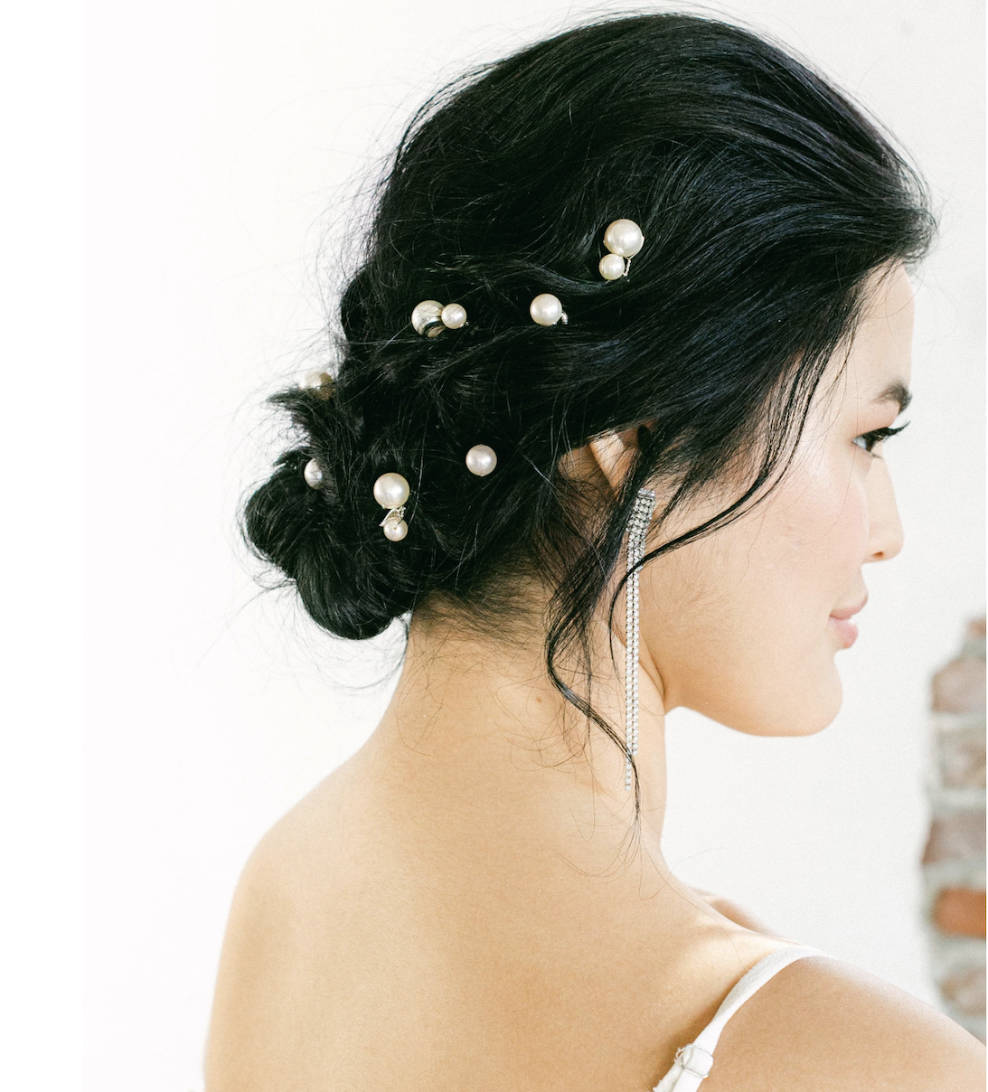 Emma Pins - Pearls available in pale ivory (shown) or diamond white and pins in silver, rose gold and gold - $157