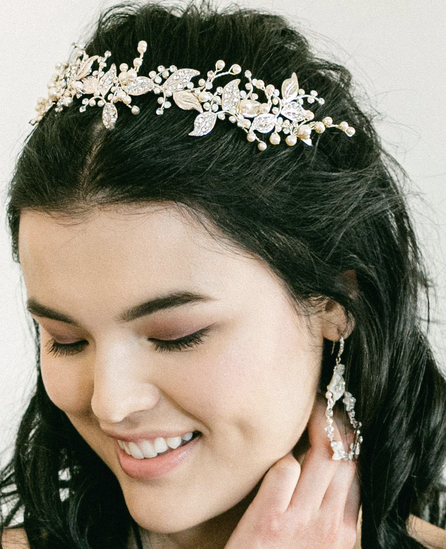 Bobbi Tiara - Available in Rose Gold, Silver, Gold - $377