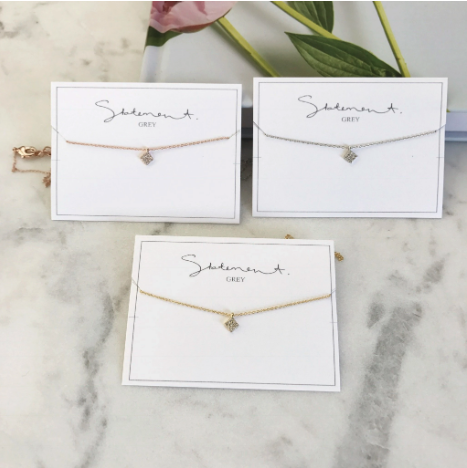 Square Pendant - Available in Rose Gold, Silver, Gold - $27