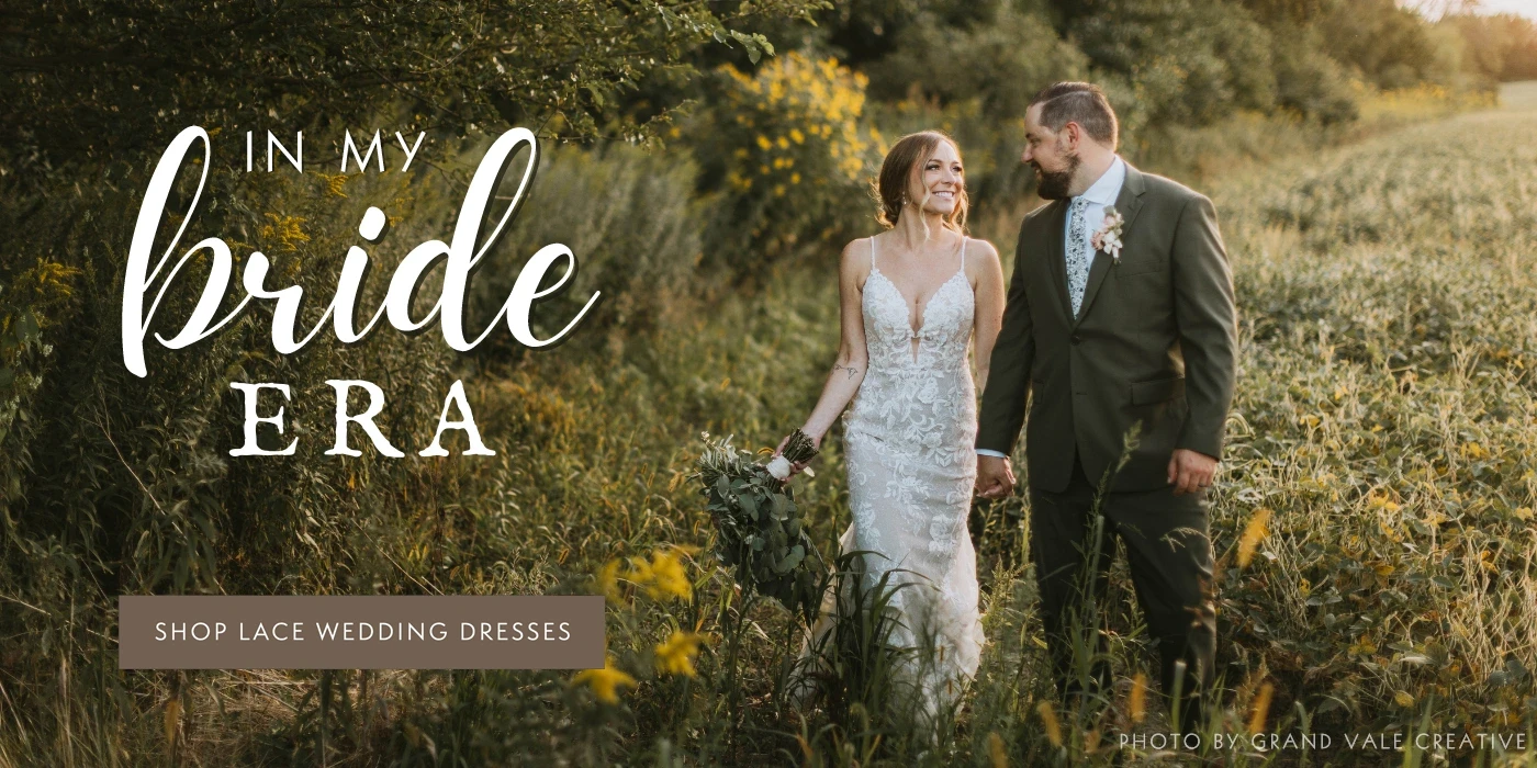 Central Illinois Bride and Groom on Wedding Day, Lace Wedding Dress