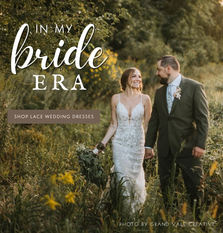 Central Illinois Bride and Groom on Wedding Day, Lace Wedding Dress